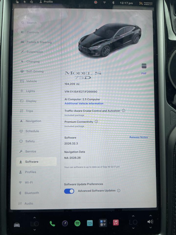 Tesla Model S 75D AWD 2018