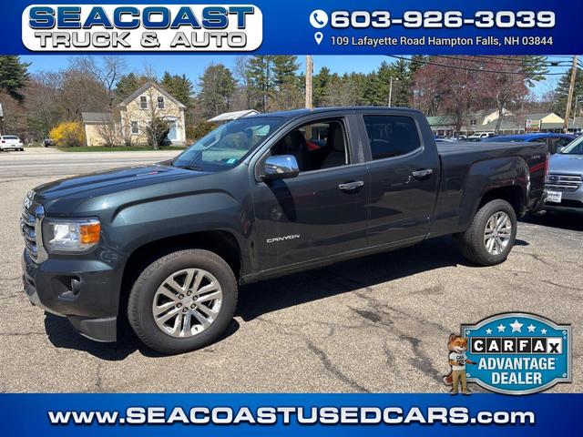 Dark Green 2018 GMC Canyon SLT Crew Cab 4WD Pickup Truck Four-Wheel Drive Automatic