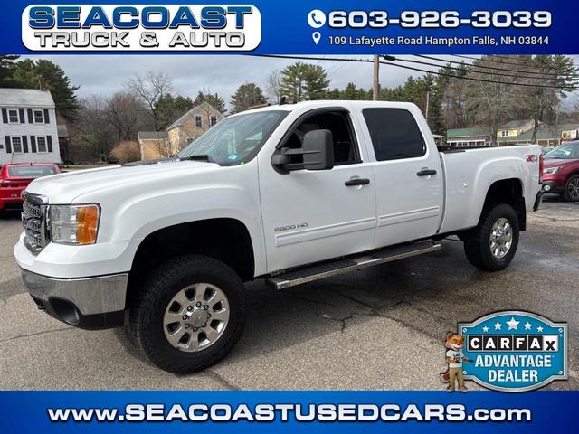 White 2014 GMC Sierra 2500HD SLE Crew Cab SB 4WD Pickup Truck Four-Wheel Drive Automatic