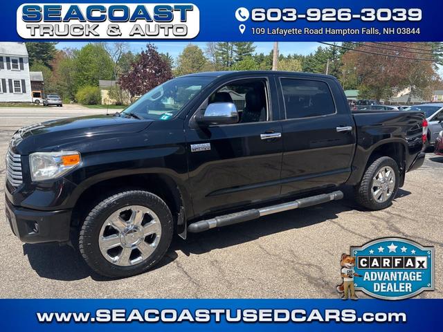 Black 2014 Toyota Tundra Platinum CrewMax 5.7L 4WD Pickup Truck Four-Wheel Drive