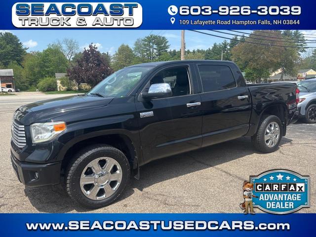 Black 2014 Toyota Tundra Platinum CrewMax 5.7L 4WD Pickup Truck Four-Wheel Drive