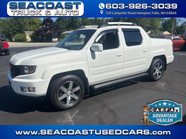 White 2014 Honda Ridgeline Pickup Truck Four-Wheel Drive Automatic