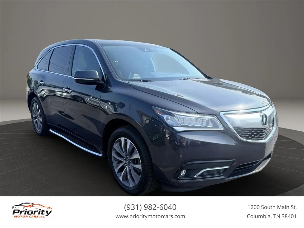 Acura MDX SH-AWD 9-Spd AT w/Tech and Entertainment Package 2016