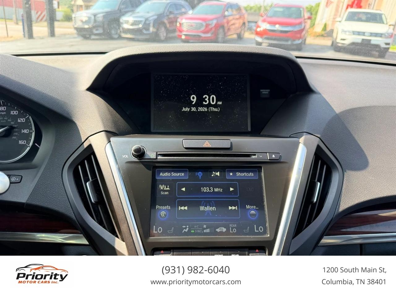 Acura MDX SH-AWD 9-Spd AT w/Tech and Entertainment Package 2016