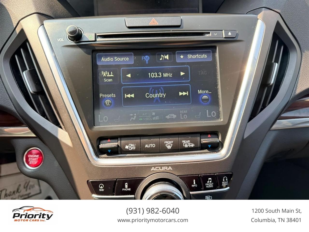 Acura MDX SH-AWD 9-Spd AT w/Tech and Entertainment Package 2016