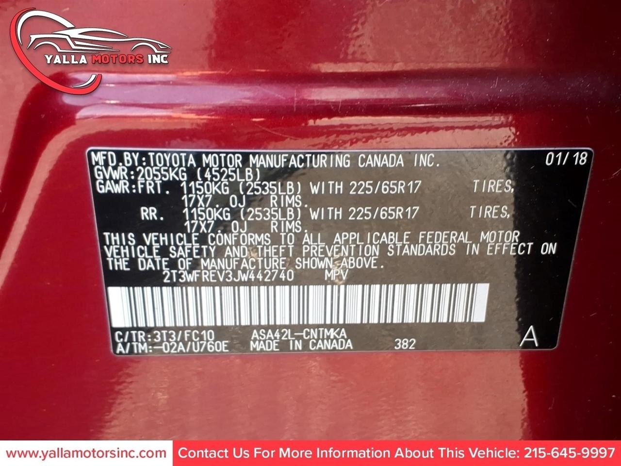 Toyota RAV4 XLE FWD 2018