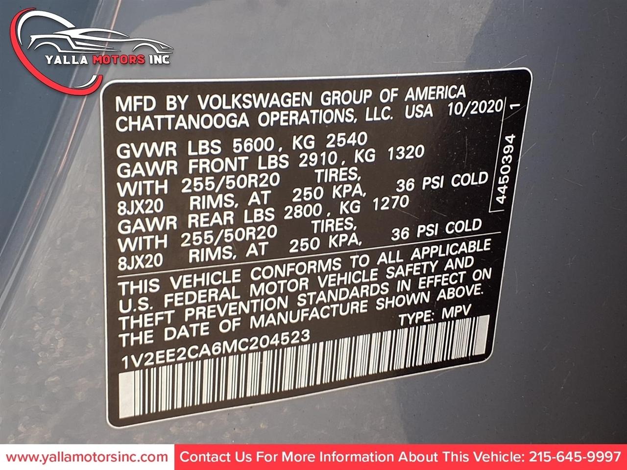 Volkswagen Atlas Cross Sport V6 SEL 2021