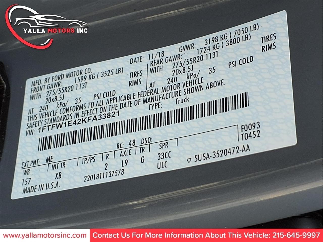 Ford F-150 4WD SuperCrew 139" XLT 2019