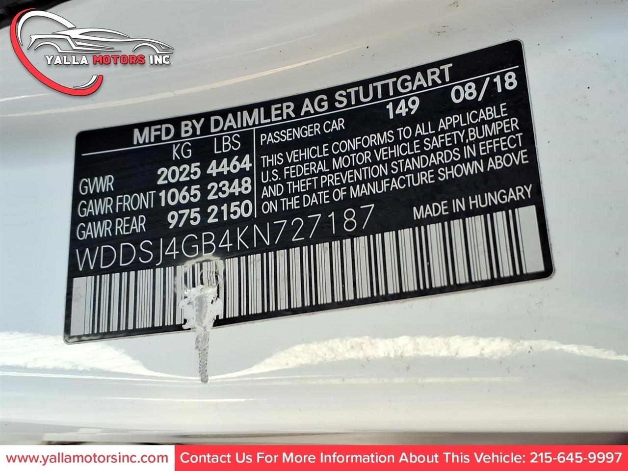 Mercedes-Benz CLA-Class CLA250 4MATIC 2019