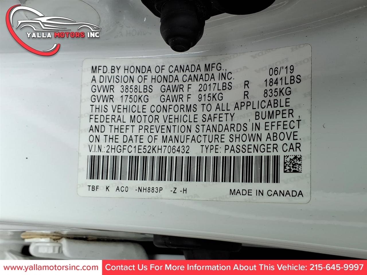 Honda Civic Si 4dr Sedan 6M 2019