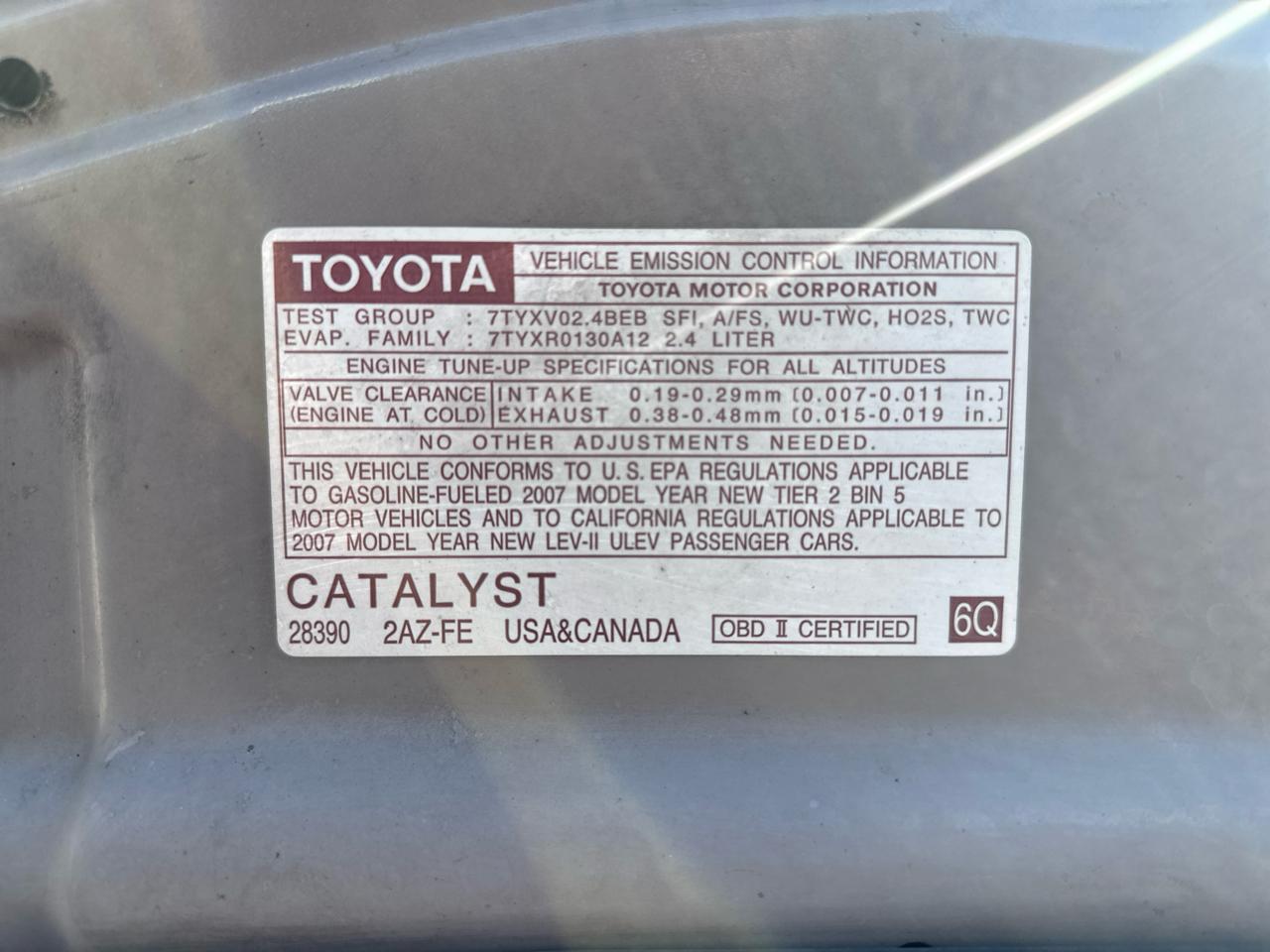 Toyota Camry XLE 2007