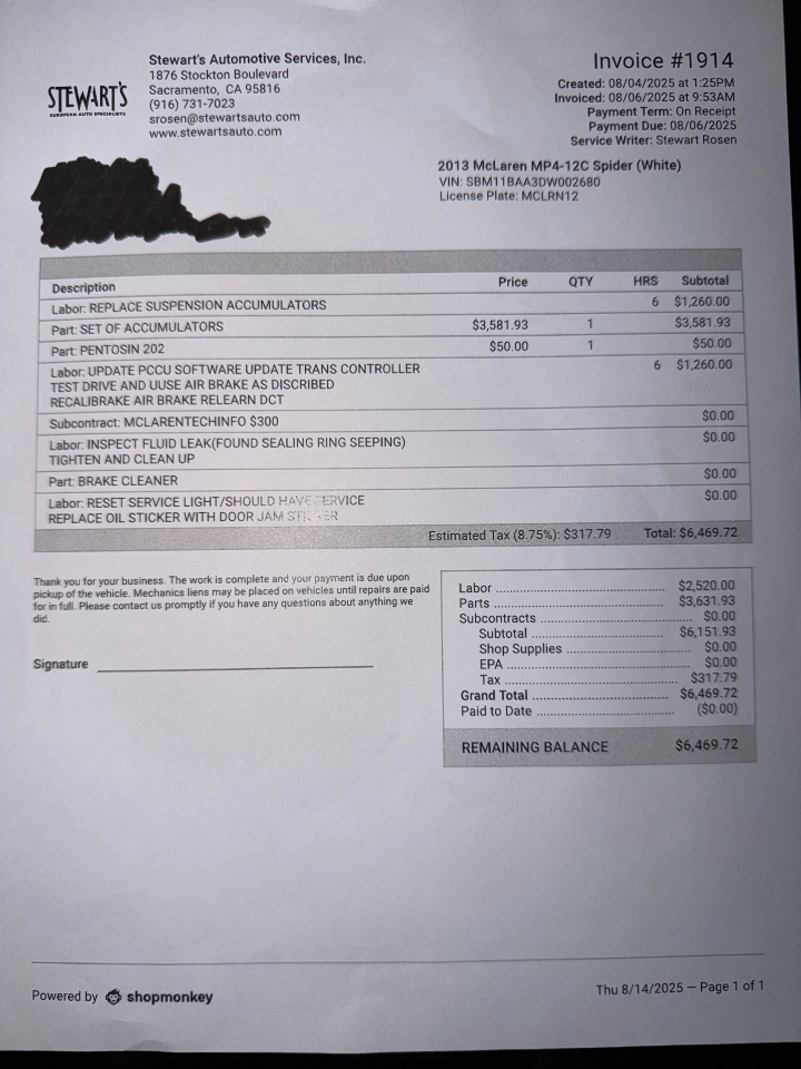 McLaren MP4-12c Spider 2013