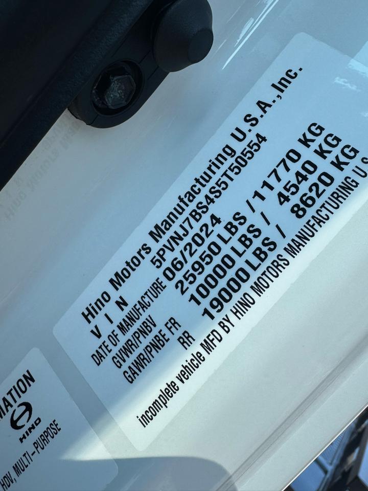 Hino Conventional Cab  2025