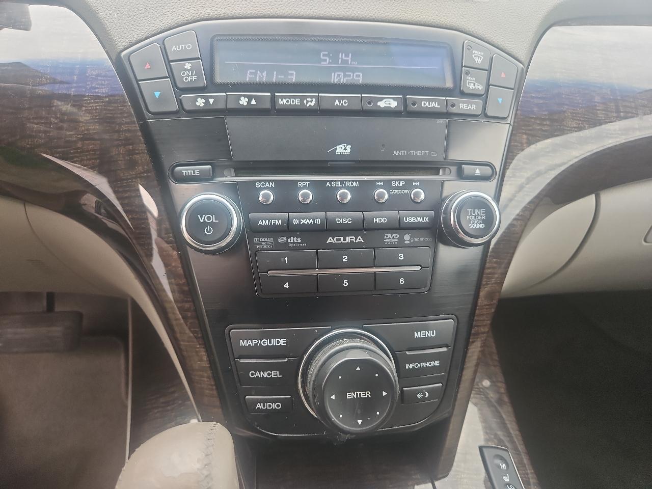 Acura MDX 6-Spd AT w/Tech Package 2012