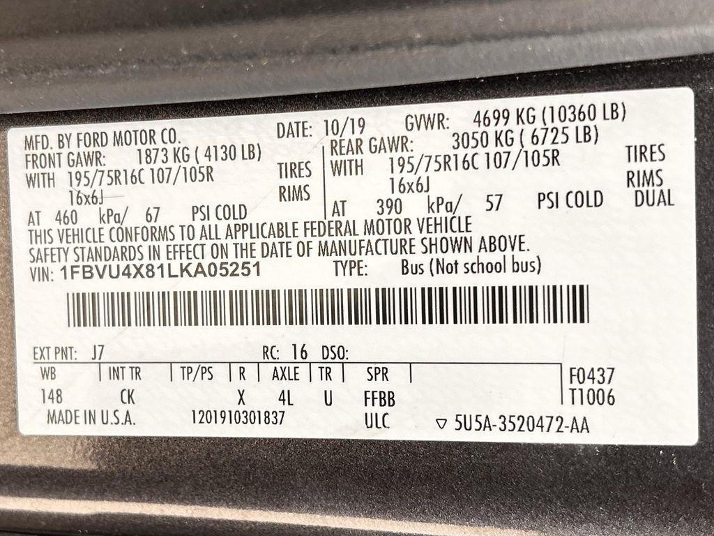 Ford Transit 350 Wagon HD High Roof XL Sliding Pass. 148 WB EL 2020