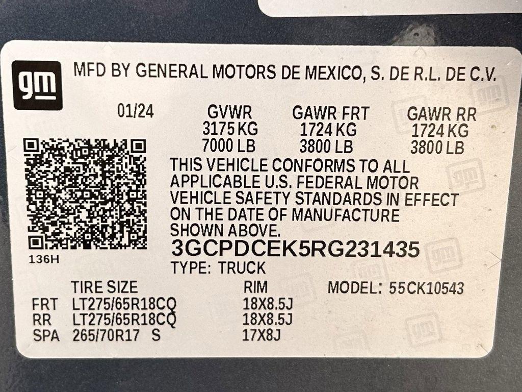 Chevrolet Silverado 1500 Trail Boss Custom Crew Cab 4WD 2024