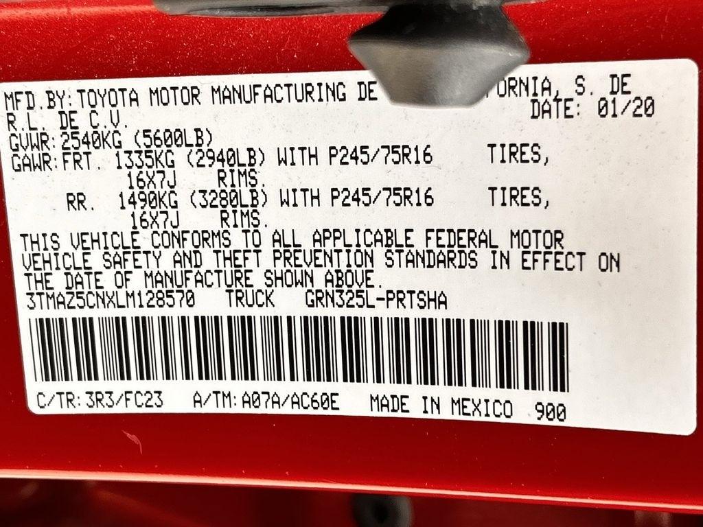 Toyota Tacoma SR5 Double Cab Long Bed V6 6AT 2WD 2020