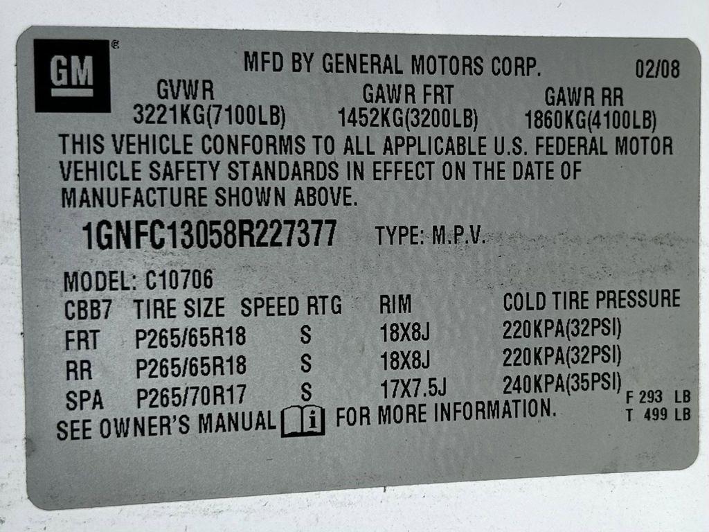 Chevrolet Tahoe LTZ 2WD 2008