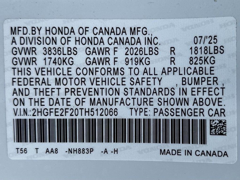 Honda Civic LX Sedan CVT 2026