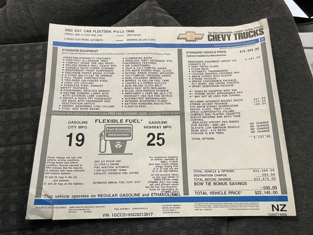 Chevrolet S10 Pickup LS Ext. Cab 2WD 2002