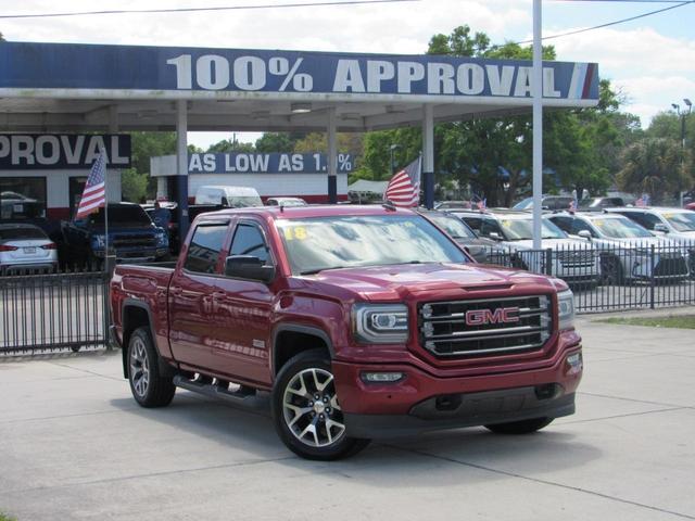 Red 2018 GMC Sierra 1500 SLT Crew Cab 4WD Pickup Truck Four-Wheel Drive Automatic