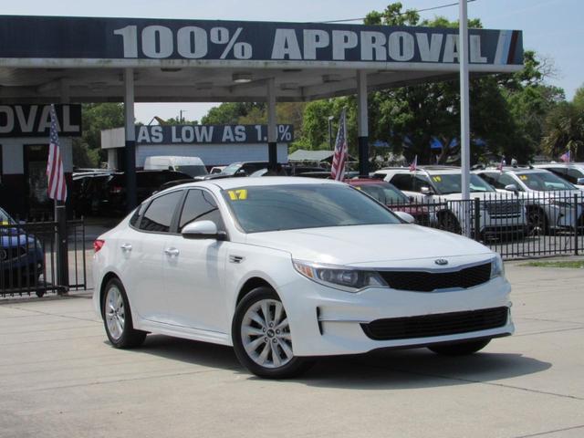 White 2017 Kia Optima LX Sedan Front-Wheel Drive Automatic