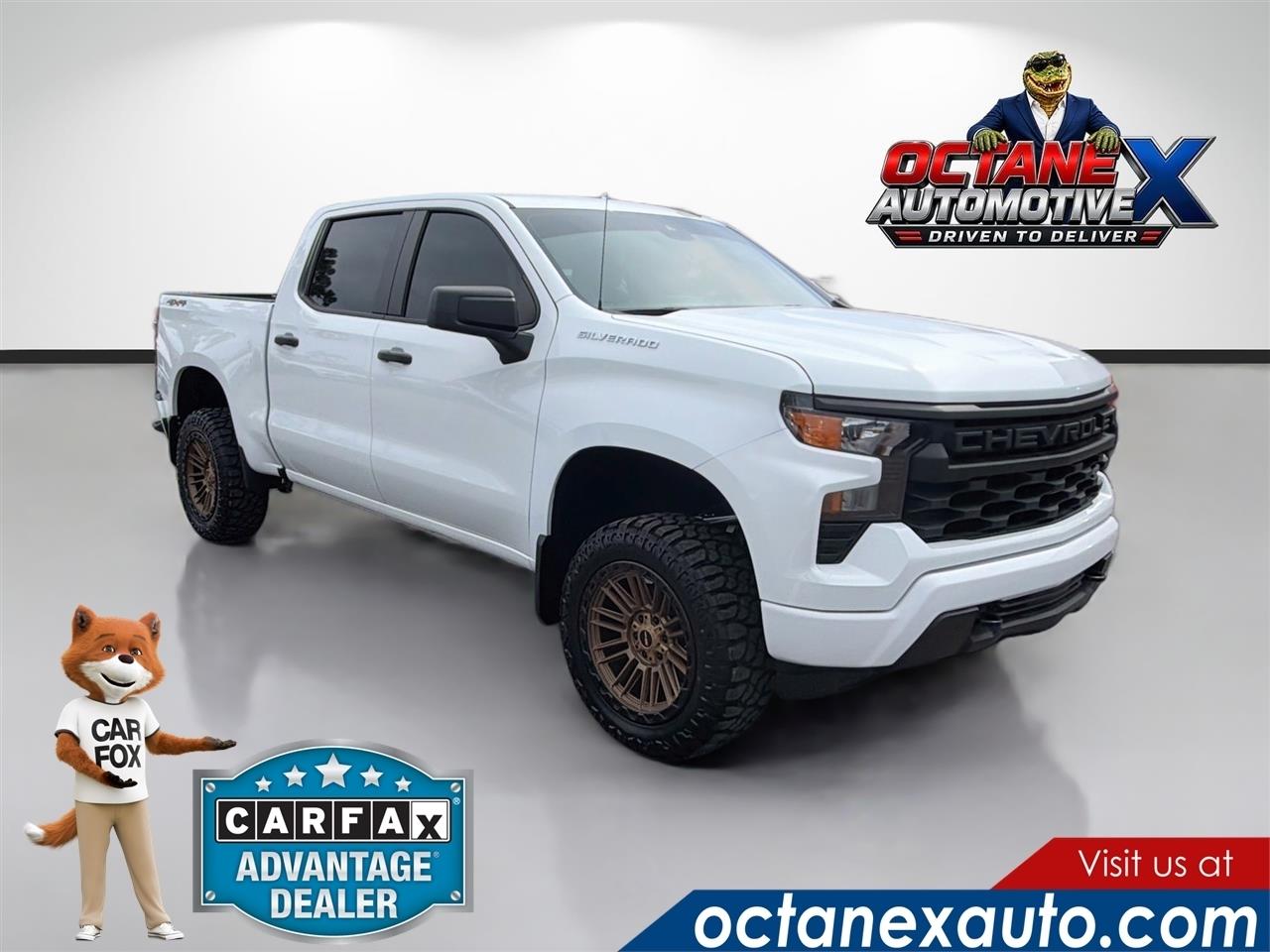 White 2023 Chevrolet Silverado 1500 Pickup Truck Four-Wheel Drive 8-Speed Automatic