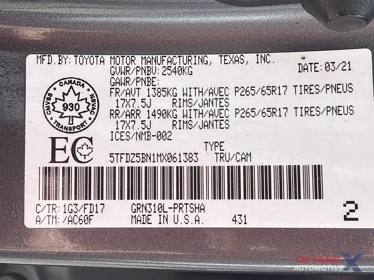 Toyota Tacoma 4WD  2021