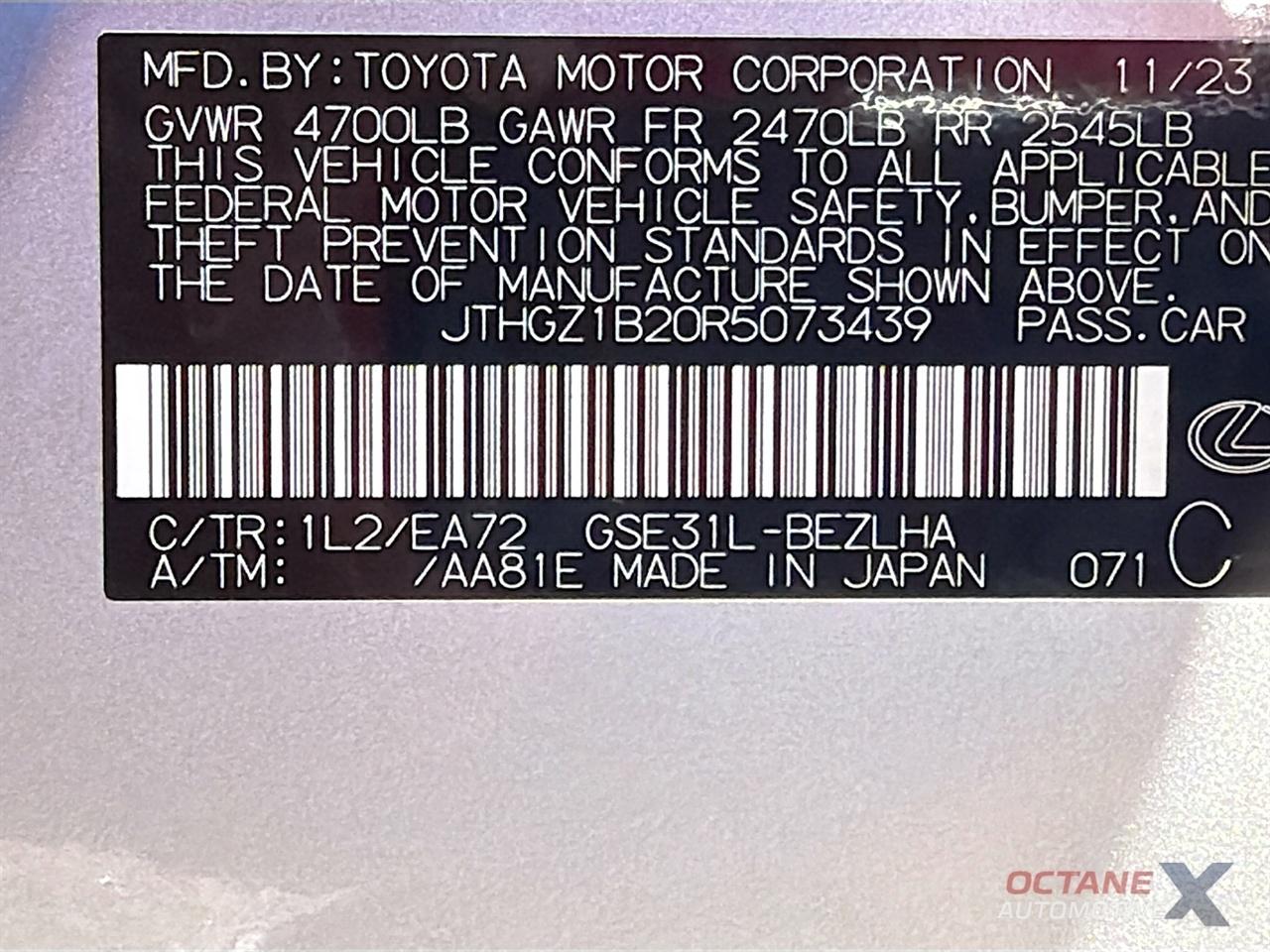 Lexus IS 350 4D Sedan 2024