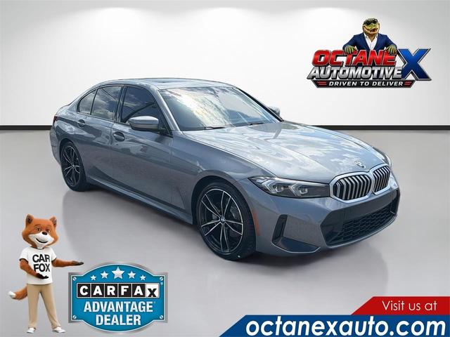 Silver 2023 BMW 3 Series Sedan Rear-Wheel Drive 8-Speed Automatic