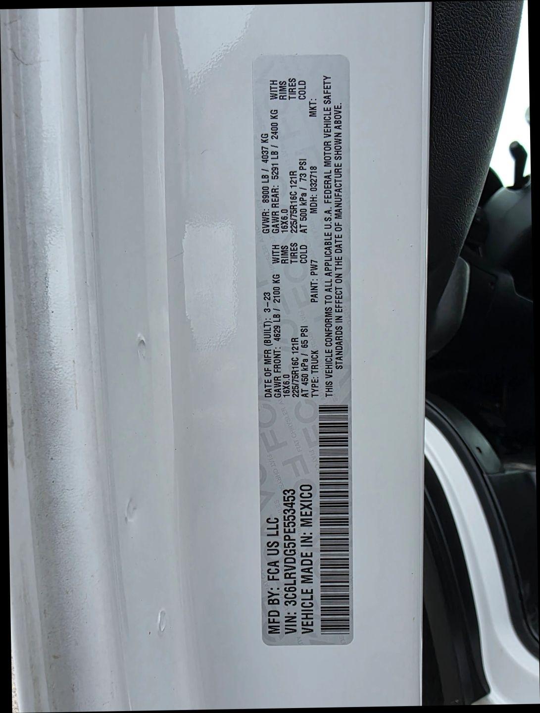 RAM ProMaster Cargo Van 2500 High Roof 159" WB 2023