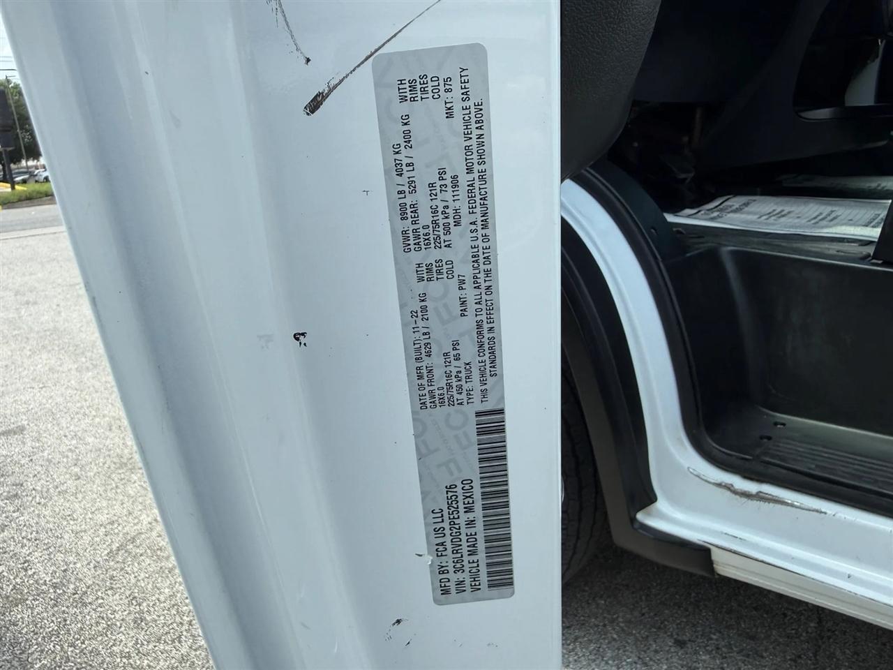 RAM ProMaster Cargo Van 2500 High Roof 159" WB 2023