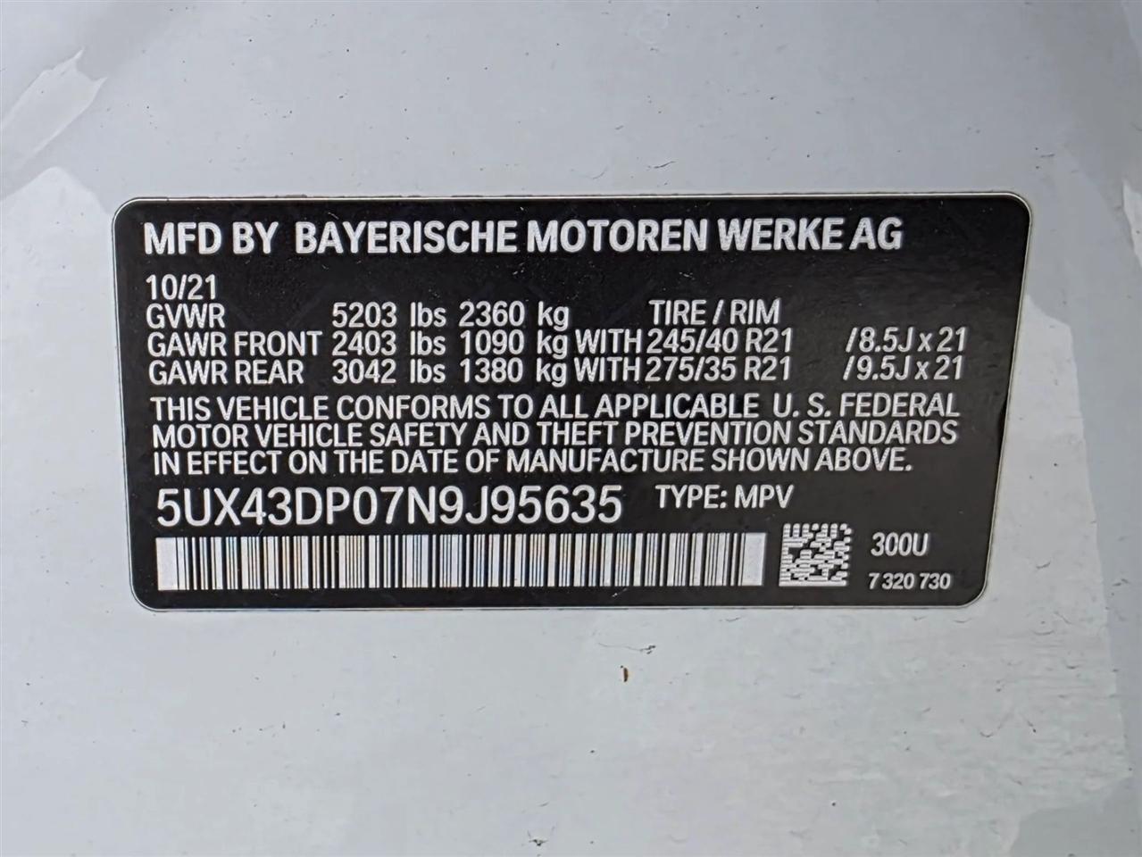 BMW X3 sDrive30i Sports Activity Vehicle 2022