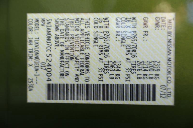 Nissan Xterra S 2WD 2012