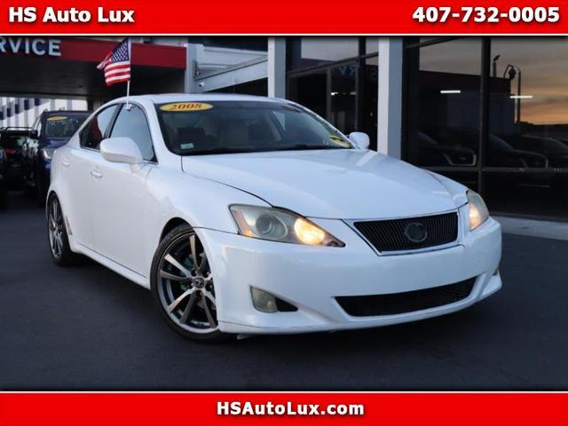 White 2008 Lexus IS 250 RWD Sedan Rear-Wheel Drive Automatic