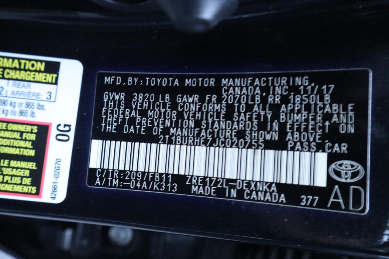 Toyota Corolla XLE CVT (Natl) 2018