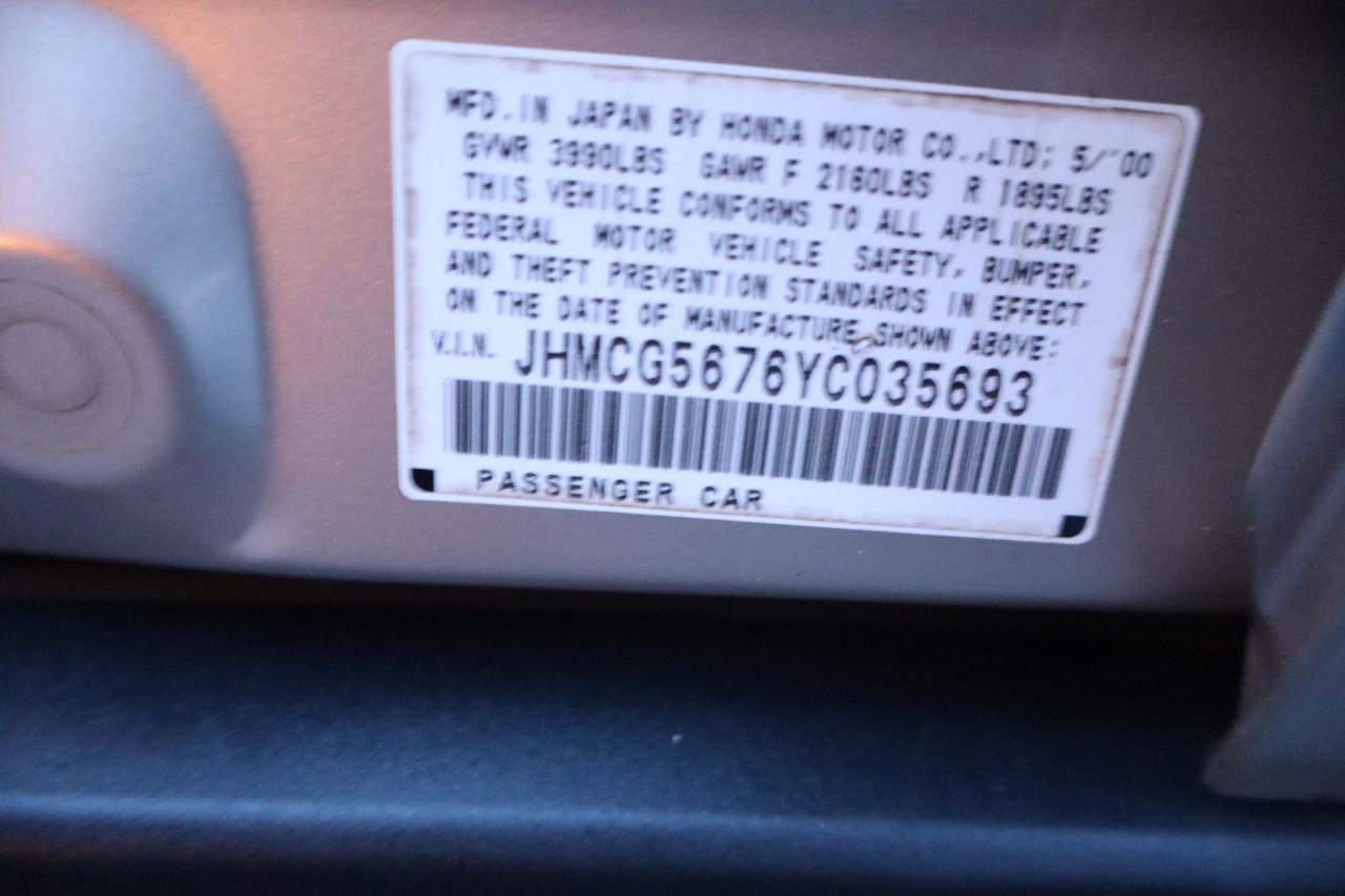 Honda Accord Sdn 4dr Sdn SE Auto 2000