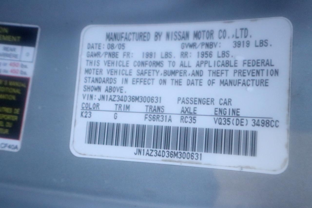 Nissan 350Z 2dr Cpe Enthusiast Manual 2006