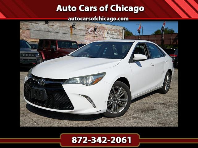White 2015 Toyota Camry Sedan Front-Wheel Drive Automatic