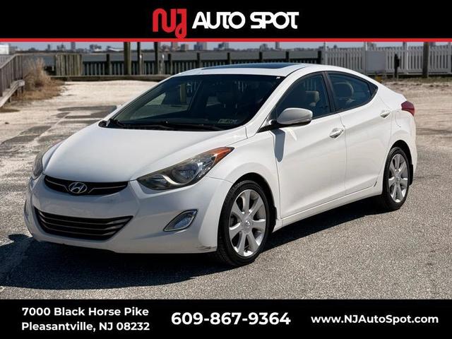 White 2013 Hyundai Elantra Limited FWD Sedan Front-Wheel Drive