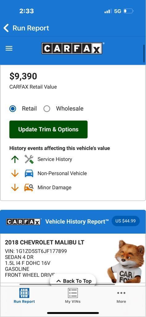 Chevrolet Malibu LT 2018