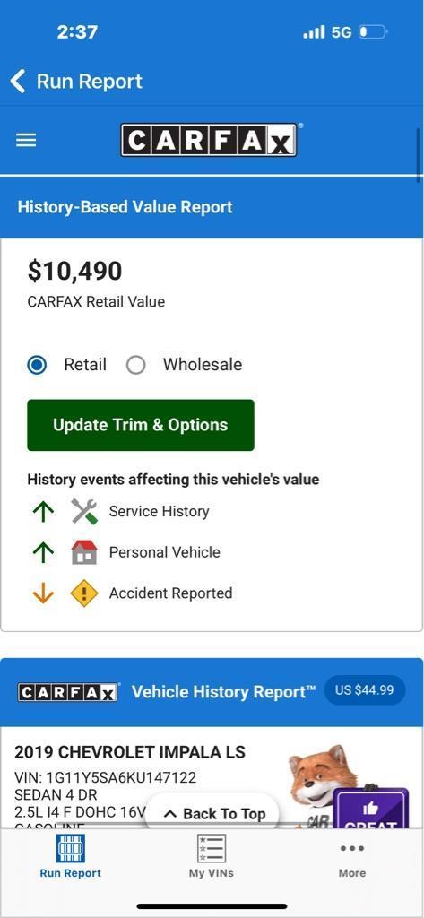 Chevrolet Impala LS 2019