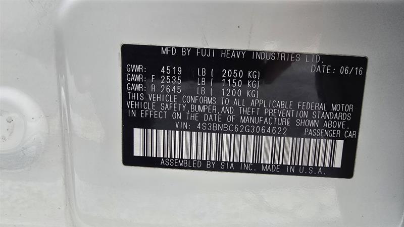 Subaru Legacy 2.5i Premium 2016