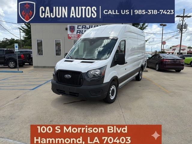 White 2023 Ford Transit Cargo 250 High Roof LB RWD Van Rear-Wheel Drive Automatic