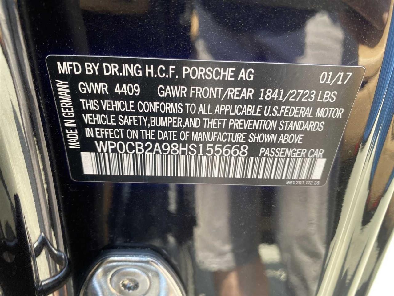 Porsche 911 Carrera 4S Cabriolet 2017