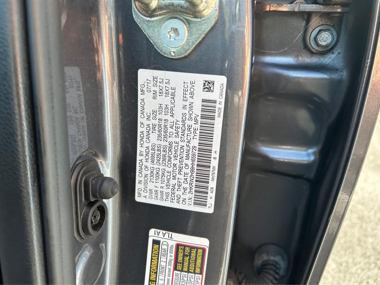 Honda CR-V Touring AWD 2017