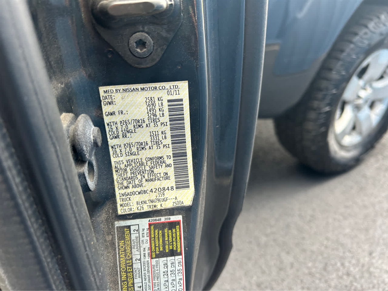Nissan Frontier 4WD King Cab Auto SV 2011 Nissan Frontier 4WD King Cab Auto SV 2011