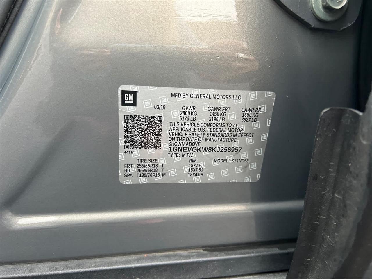 Chevrolet Traverse LT 4D SUV AWD 2019