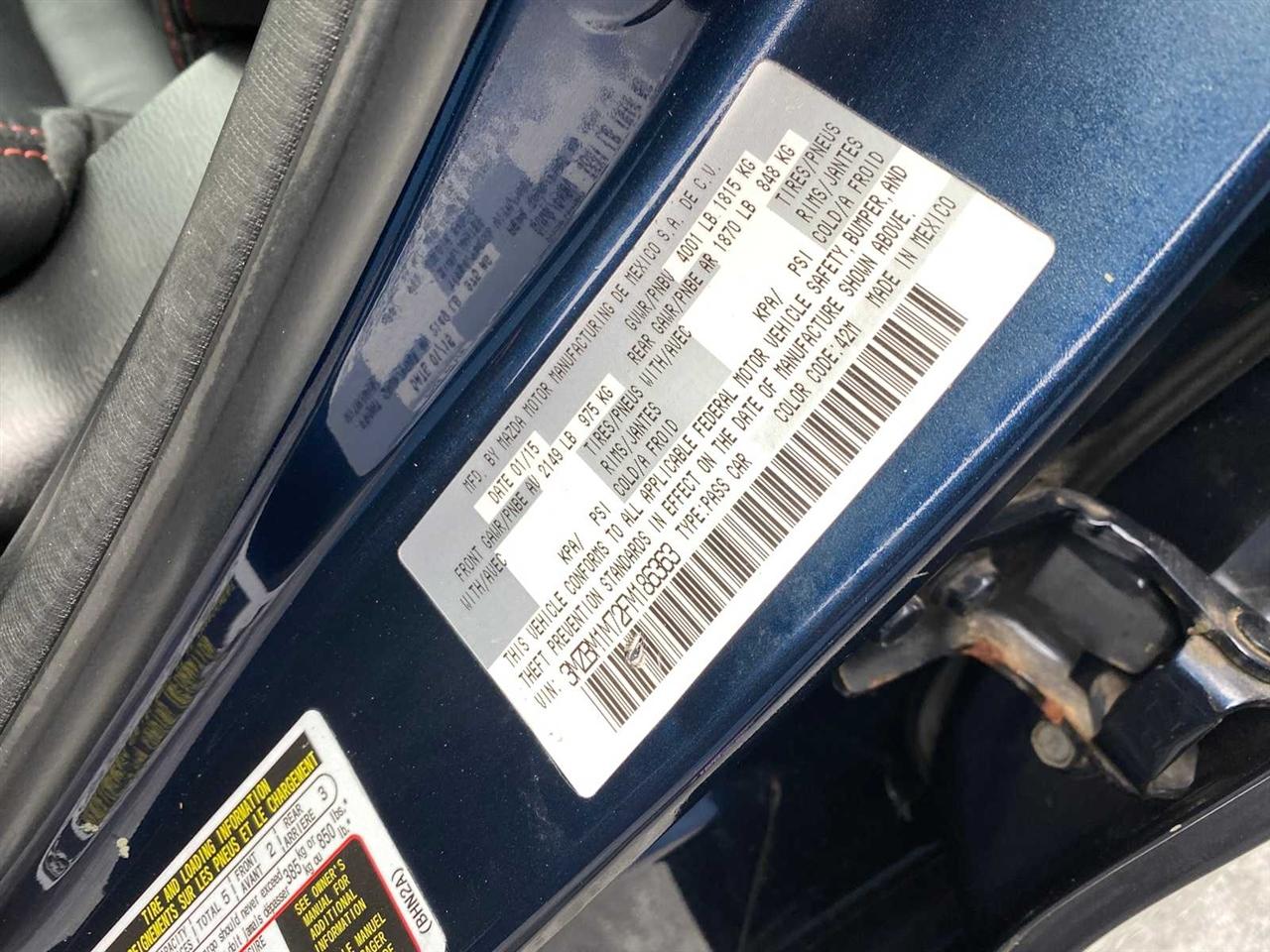 Mazda MAZDA3 i Grand Touring AT 5-Door 2015