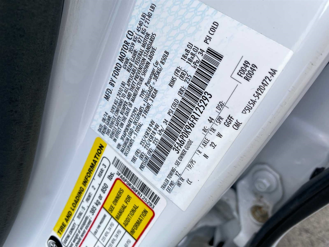 Ford Fusion Titanium 2015